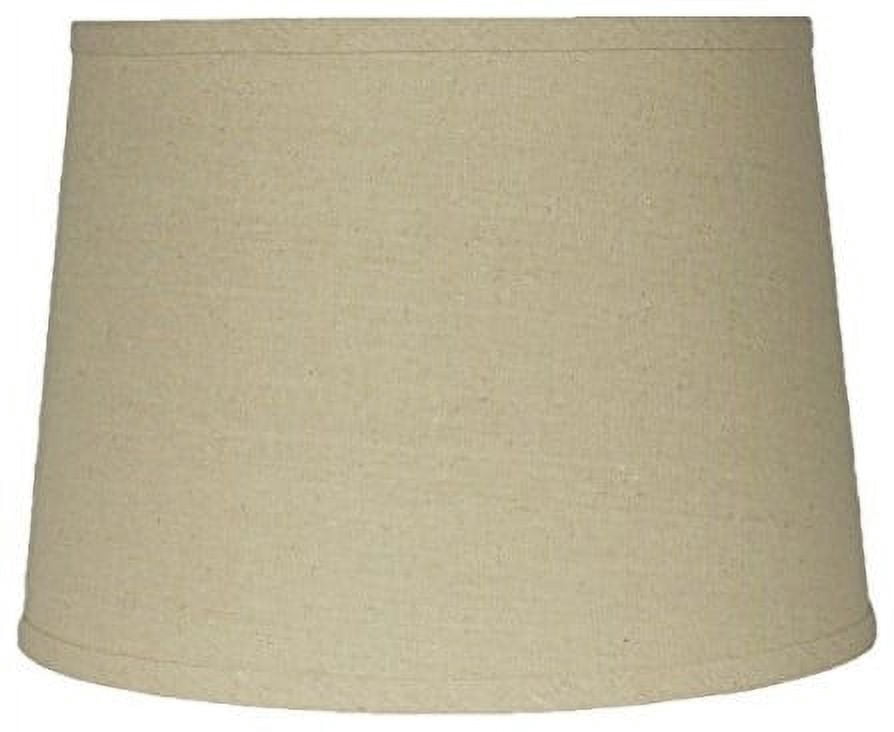 Urbanest French Drum Lamp Shade, Textured Linen, 14x16x11", Natural Flax