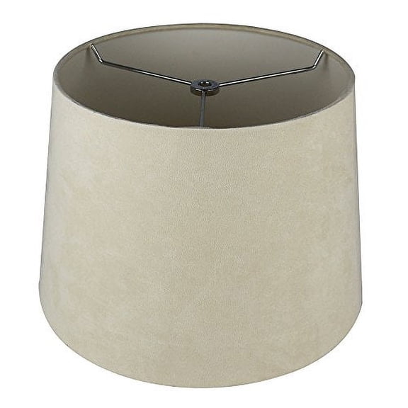 Urbanest French Drum Suede Lampshade, 10-inch by 12-inch by 8.5-inch, Cream