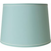 Urbanest French Drum with White Trim 12x14x10" Lampshade, Teal