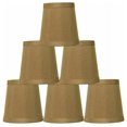 thumbnail image 1 of Urbanest Gold Mini Faux Silk Chandelier Lamp Shade, 3x3x4", Set of 6, 1 of 1