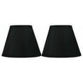 thumbnail image 1 of Urbanest Hardback Faux Silk Coolie Lamp Shade, 5x9x7", Black, Set of 2, 1 of 5