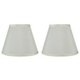 thumbnail image 1 of Urbanest Hardback Faux Silk Coolie Lamp Shade, 5x9x7", Eggshell, Set of 2, 1 of 5