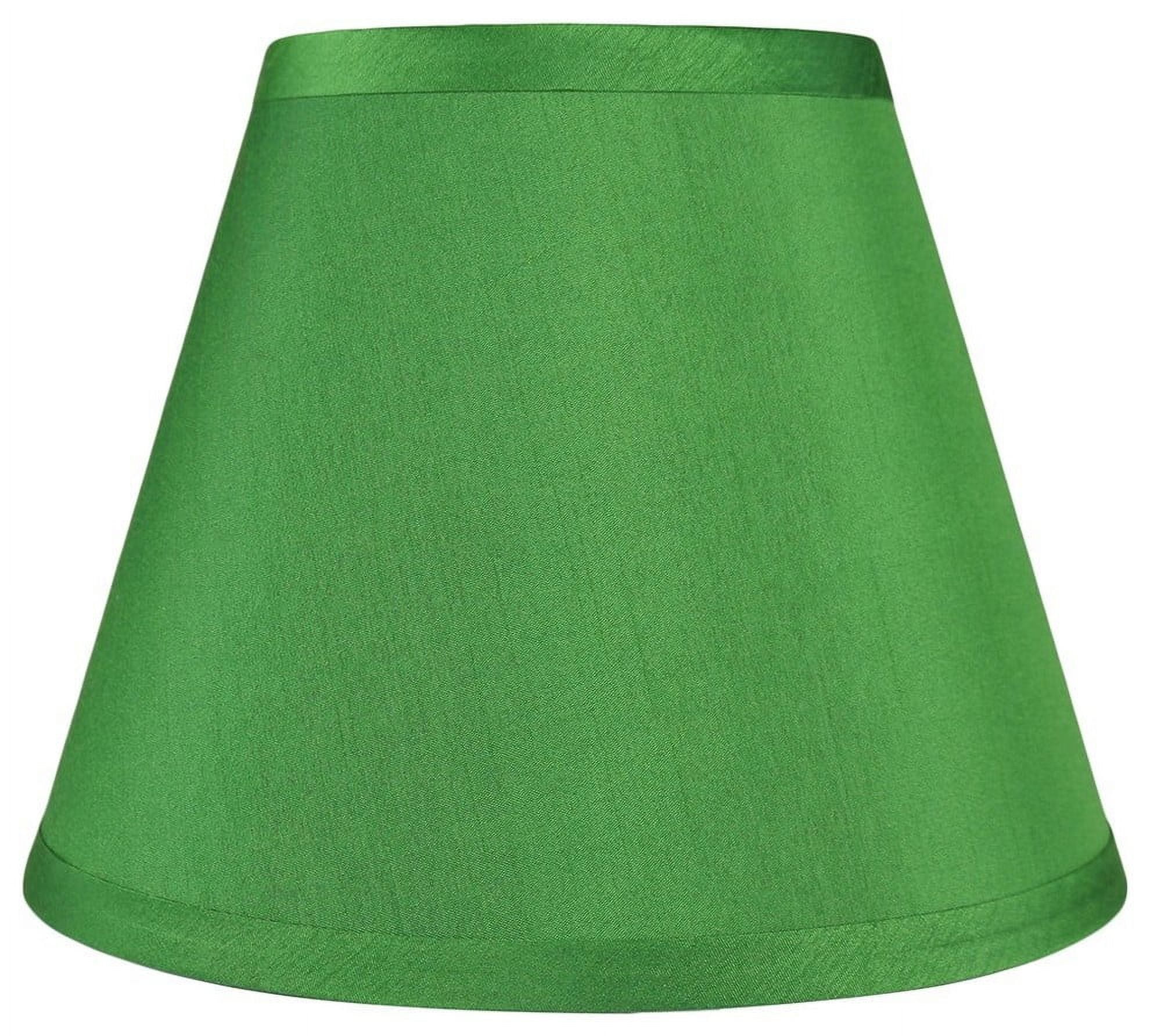 Urbanest Hardback Faux Silk Coolie Lamp Shade, 5x9x7", Kelly Green