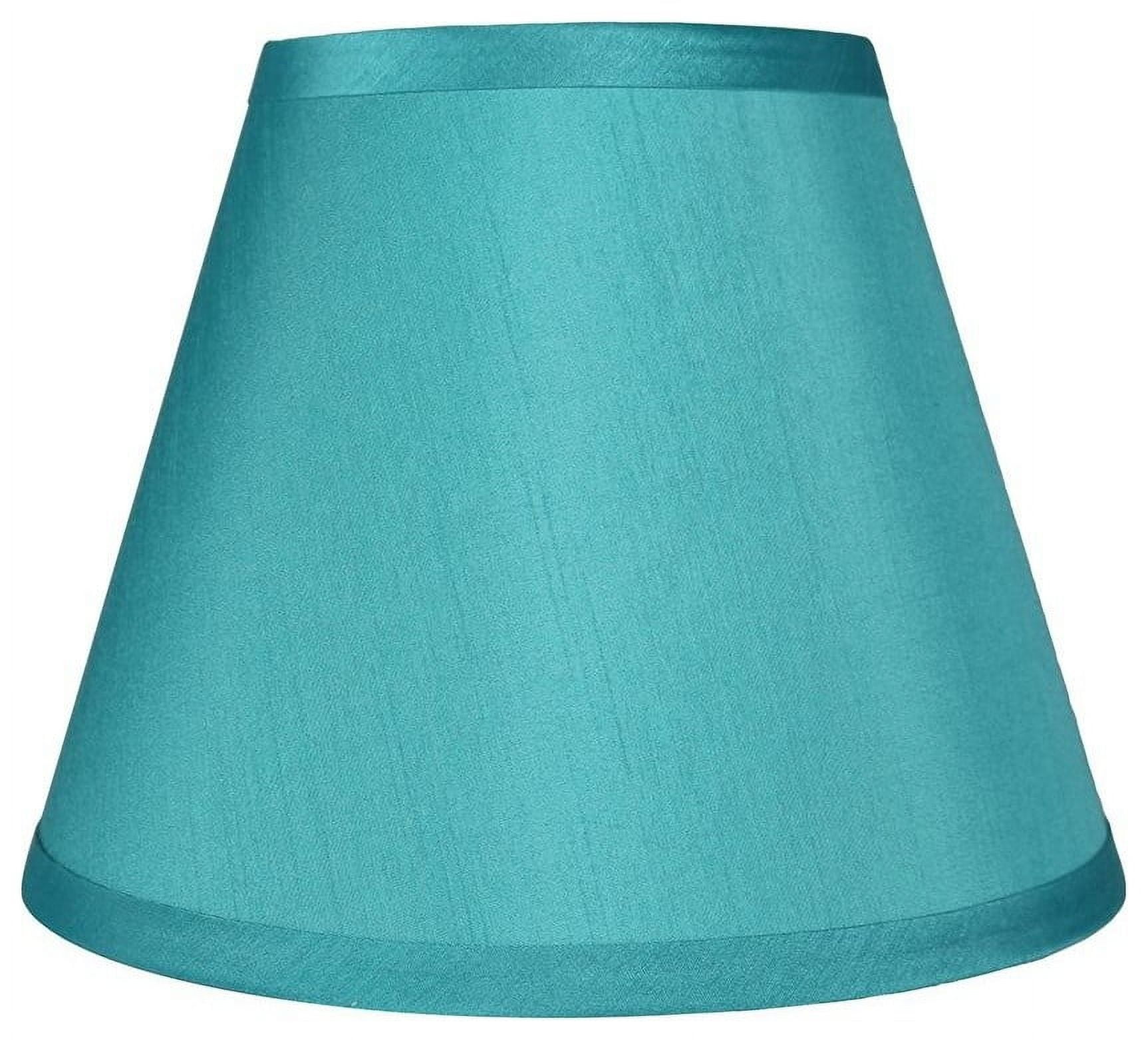 Teal Faux Silk Hardback Lamp Shade, 7" Height