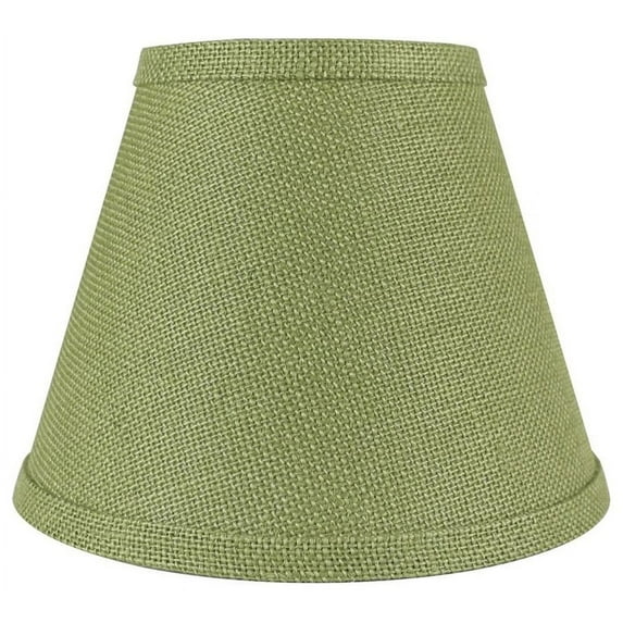 Urbanest Hardback Faux Silk Coolie Lamp Shade, Burlap, 5x9x7", Khaki Green