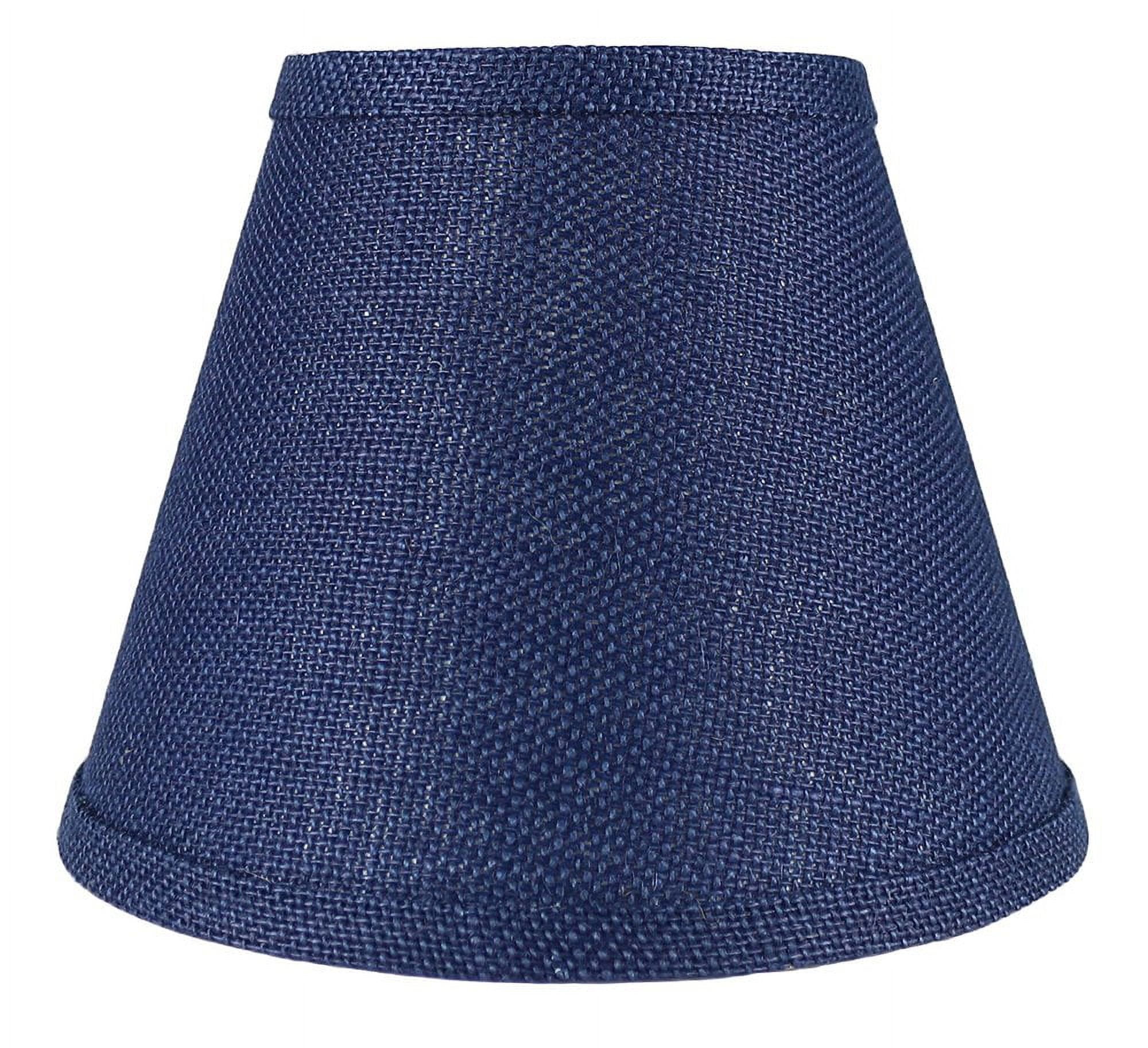 Urbanest Hardback Faux Silk Coolie Lamp Shade, Burlap, 5x9x7", Navy