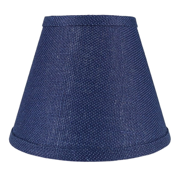 Urbanest Hardback Faux Silk Coolie Lamp Shade, Burlap, 5x9x7", Navy Blue