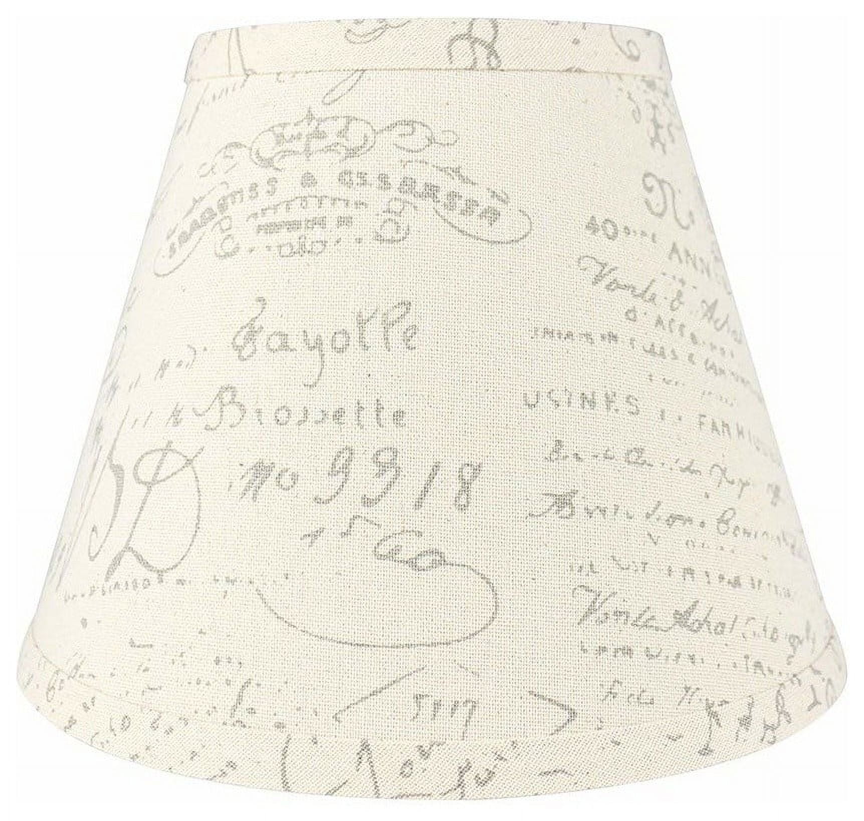 Urbanest Hardback Faux Silk Coolie Lamp Shade, Linen, 5x9x7", French in Gray