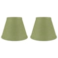 thumbnail image 1 of Urbanest Hardback Faux Silk Coolie Shade, Burlap, 5x9x7", Khaki Green, Set of 2, 1 of 5