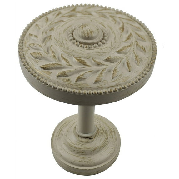 Urbanest Medallion Curtain Holdback – Elegant Drapery Tieback, Farmhouse Drapery Hardware for Stylish Window Treatments, 1 Piece, Gilded French White