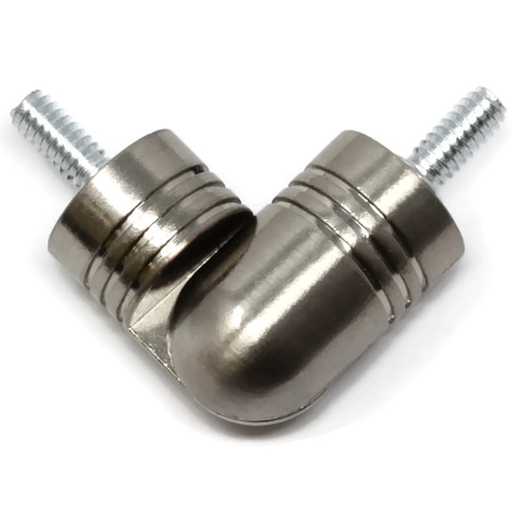 Urbanest Hinged Elbow Connector for Corner Rod, Brushed Steel, 7/8"