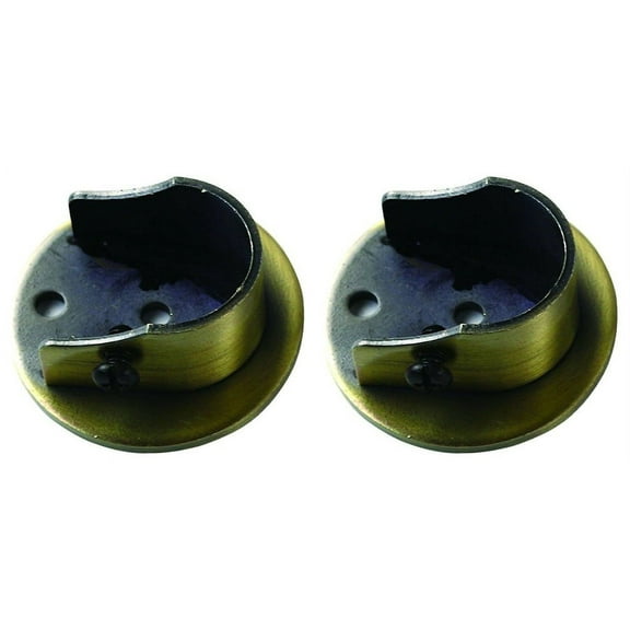 Urbanest Inside Mount Brackets for 1 1/8"-1 1/4" Rods, Antique Brass, Set of 2