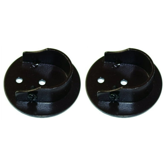 Urbanest 5/8" to 3/4" Inside Mount Curtain Rod Bracket Socket for Window Frame, Closet and Shower Curtain Rod Pole End Support, 2 Pieces - Oil-Rubbed Bronze(ORB)