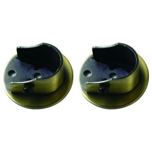 Urbanest Inside Mount Brackets for 7/8"-1" Rods, Antique Brass, Set of 2