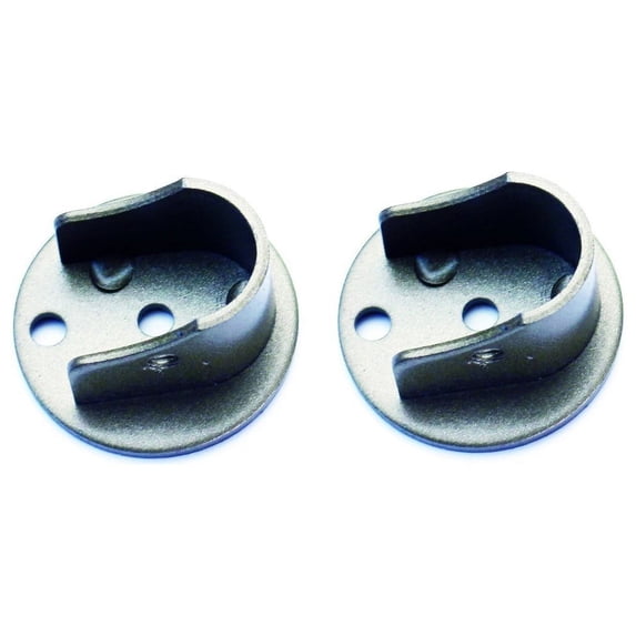 Urbanest Inside Mount Brackets for 7/8"-1" Rods, Pewter, Set of 2