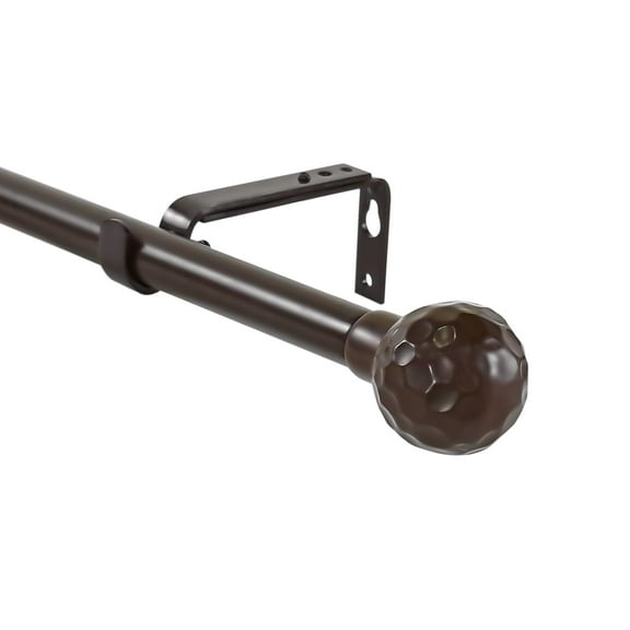 Urbanest Iron Hammered Ball Curtain 3/4" Rod, Bronze, 28"-48"