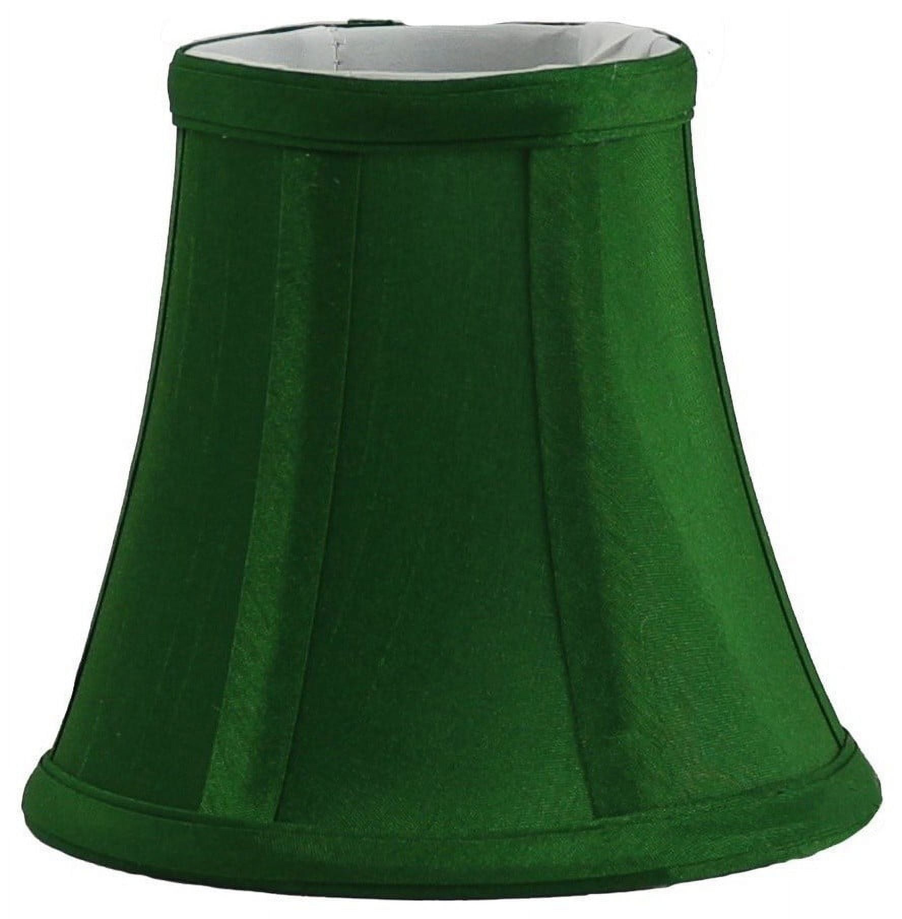 Urbanest Kelly Green Silk Bell Chandelier Lamp Shade, 3x5x4.5