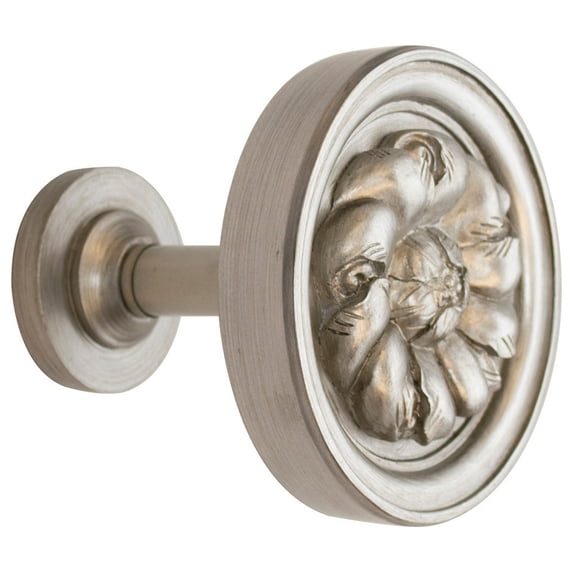 Urbanest Medallion Curtain Holdback – Elegant Drapery Tieback, Farmhouse Drapery Hardware for Stylish Window Treatments, 1 Piece, English Antique Silver/Pewter
