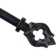 thumbnail image 1 of Urbanest Adjustable Single Curtain Rod Set Burnt Gold Leto Finials – 1 - Inch Diameter, With Black Rod, 84–120 Inches, 1 of 6