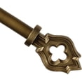 thumbnail image 1 of Urbanest Adjustable Single Curtain Rod Set Leto Finials – 1 - Inch Diameter, With Renaissance Gold Rod, 84–120 Inches, 1 of 6