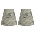 thumbnail image 1 of Urbanest Linen Empire Lamp Shade 5x9x8.5", Natural With Brown Script, Set of 2, 1 of 6
