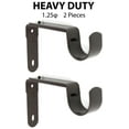 thumbnail image 1 of Urbanest Long Adjustable Solid Zinc Curtain Rod Bracket Wall Holder, Fits to 1",  1-1/8", and 1-1/4" Rod, 2 Pieces, Oil-rubbed Bronze, 1 of 6