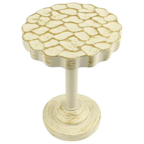 Urbanest Medallion Curtain Holdback – Elegant Drapery Tieback, Farmhouse Drapery Hardware for Stylish Window Treatments, 1 Piece, Gilded French White