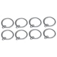 thumbnail image 1 of Urbanest 2.5" Metal Curtain Rod Rings with Eyelets, Fits up to 2″ Rod – Durable Drapery Rings for Smooth Gliding & Secure Grip, 8 Pieces, Pewter, 1 of 1