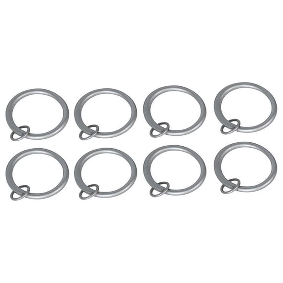 Urbanest 2.5" Metal Curtain Rod Rings with Eyelets, Fits up to 2″ Rod – Durable Drapery Rings for Smooth Gliding & Secure Grip, 8 Pieces, Pewter