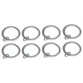 thumbnail image 1 of Urbanest 3" Metal Curtain Rod Rings with Eyelets, Fits up to 2.5″ Rod – Durable Drapery Rings for Smooth Gliding & Secure Grip, 4 Pieces, Pewter, 1 of 1