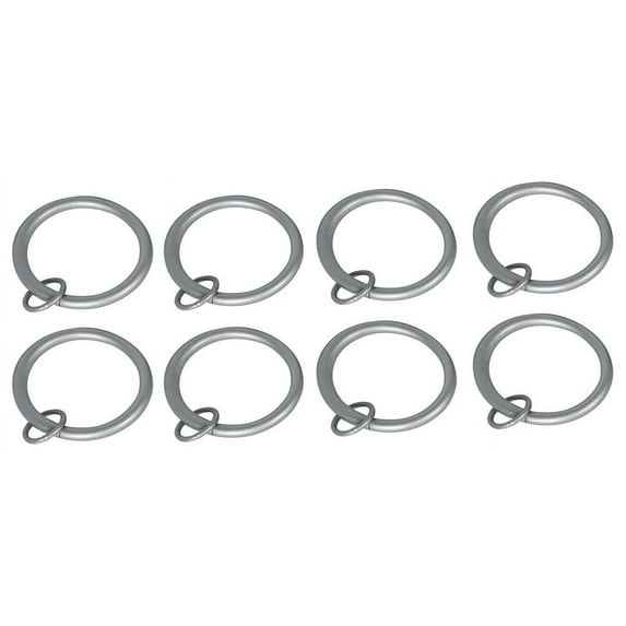 Urbanest 3" Metal Curtain Rod Rings with Eyelets, Fits up to 2.5″ Rod – Durable Drapery Rings for Smooth Gliding & Secure Grip, 4 Pieces, Pewter