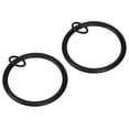 thumbnail image 1 of Urbanest 2" Metal Curtain Rod Rings with Eyelets, Fits up to 1.5″ Rod – Durable Drapery Rings for Smooth Gliding & Secure Grip, 28 Pieces, Black, 1 of 1