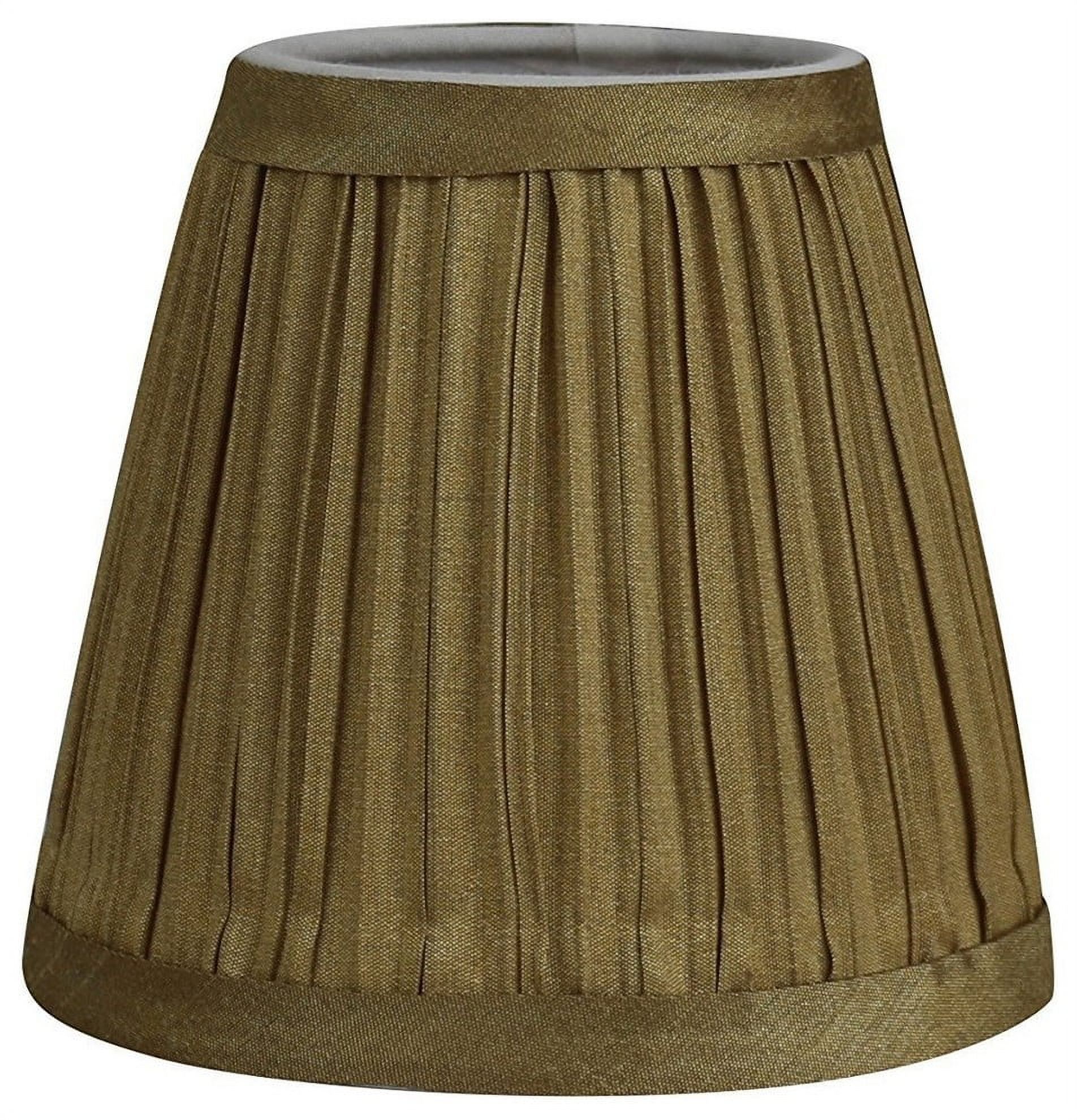 Urbanest Mushroom Pleated Chandelier Lamp Shade, 3x5x4.5", Gold