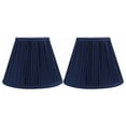 thumbnail image 1 of Urbanest Mushroom Pleated Lamp Shade, 5x9x7", Navy Blue, Set of 2, 1 of 1