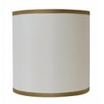 thumbnail image 1 of Urbanest Off White with Gold Trim Faux Silk Classic Drum Lampshade, 12-inch by 12-inch by 10-inch, Spider Washer Fitter, 1 of 1