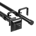 thumbnail image 1 of Urbanest Pila Manhattan 1" 3/4" Double Drapery Curtain Window Rod Set - 84" to 120", Black, 1 of 6