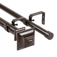 thumbnail image 1 of Urbanest Pila Manhattan 1" 3/4" Double Drapery Curtain Window Rod Set - 84" to 120", Bronze, 1 of 6