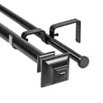 thumbnail image 1 of Urbanest Pila Manhattan 1" 5/8" Double Drapery Curtain Window Rod Set - 28" to 48", Black, 1 of 6