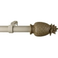 thumbnail image 1 of Urbanest Adjustable Single Curtain Rod Set Pineapple Finials – 1 - Inch Diameter, With Cottage Rod, 48–84 Inches, 1 of 4