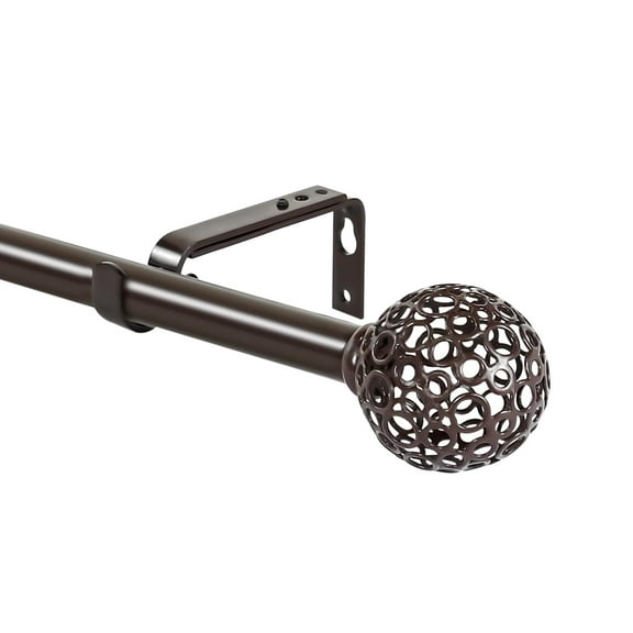 Urbanest Planet Ball Curtain Rod, 3/4" Diameter, Bronze, 28"-48"