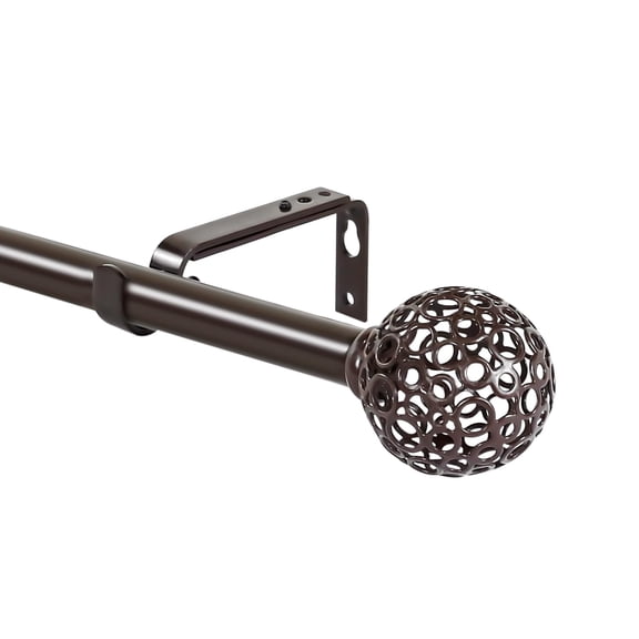 Urbanest Planet Ball Curtain Rod, 3/4" Diameter, Bronze, 84"-120"