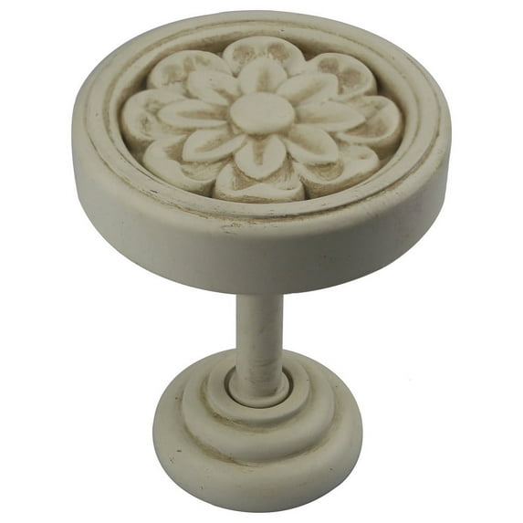 Urbanest Medallion Curtain Holdback – Elegant Drapery Tieback, Farmhouse Drapery Hardware for Stylish Window Treatments, 1 Piece, Ivory