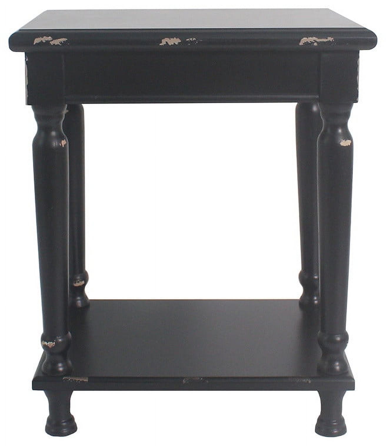 Urbanest Reynolds Accent End Table, 22" Tall, Black