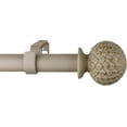 thumbnail image 1 of Urbanest Adjustable Single Curtain Rod Set Gilded Round Artichoke Finials – 1 - Inch Diameter, With French White Rod, 84–120 Inches, 1 of 3