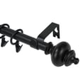 thumbnail image 1 of Urbanest Round Urn Curtain Rod Set With 24 Rings, 5/8", 84"-120", Black, 1 of 6