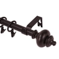 thumbnail image 1 of Urbanest Round Urn Curtain Rod Set With 8 Rings, 5/8", 28-48", Bronze, 1 of 6