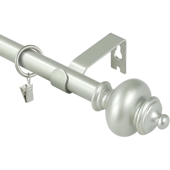 Urbanest Adjustable Urn Single Curtain Rod Set – 5/8 - Inch Diameter, With Antique Gold Rod, 48–84 Inches