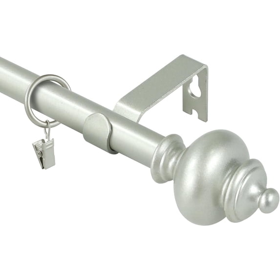 Urbanest Adjustable Urn Single Curtain Rod Set – 5/8 - Inch Diameter, With Antique Gold Rod, 48–84 Inches