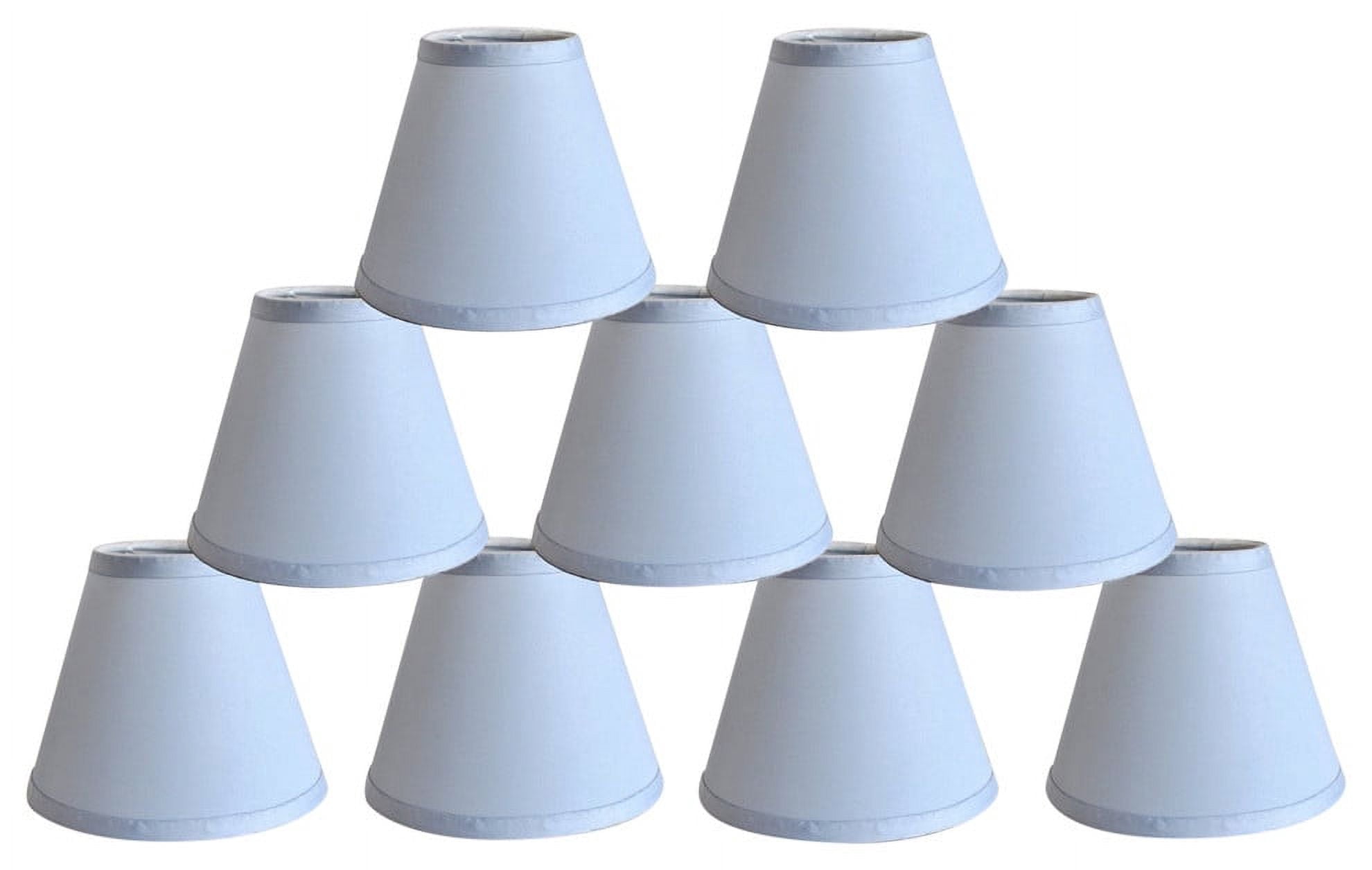 Urbanest Satin Chandelier Clip-on Shade, 3″ Top × 6″ Bottom × 5″ Slant Height – Replacement Lamp Shades for Chandelier, Pendant Light, Wall Sconce & Small Table Lamp, 9-Piece, Baby Blue
