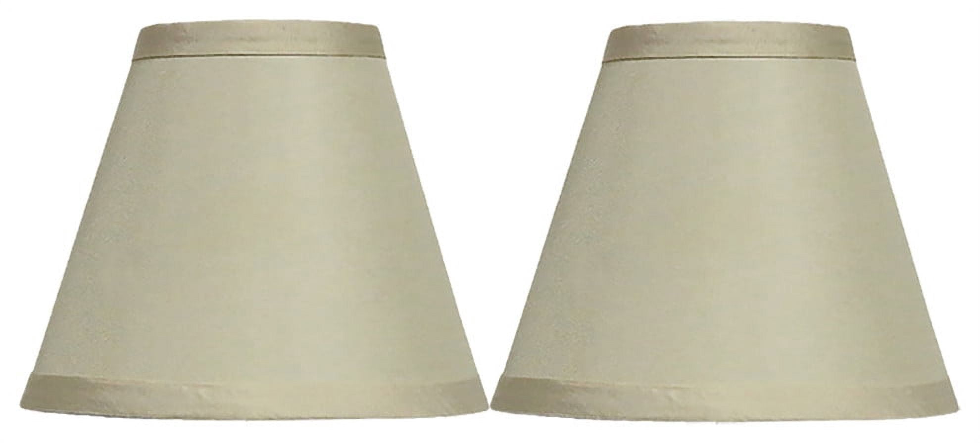 Urbanest Satin Chandelier Clip-on Shade, 3″ Top × 6″ Bottom × 5″ Slant Height – Replacement Lamp Shades for Chandelier, Pendant Light, Wall Sconce & Small Table Lamp, 2-Piece, Beige